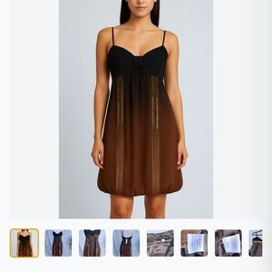 Sue Wong Ombre Brown and Black Dress